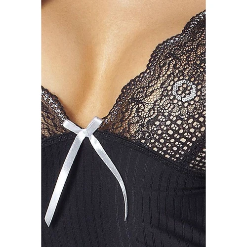 Эротический пеньюар Passion EDITH CHEMISE black 6XL/7XL