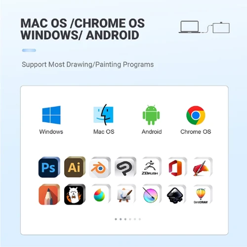 Графический планшет Parblo Ninos N4 Blue (NINOSN4B): Рабочая поверхность 101.6х76.2 мм