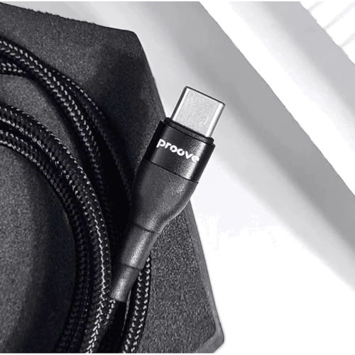 Кабель Proove USB Cable to USB-C Weft 3A 1m Black: Длина 1 м