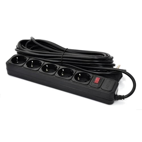 Сетевой фильтр Patron 10 m 3 x 1 mm2 (SP-10510) 5 розеток BLACK (EXT-PN-SP-10510): Тип Сетевые фильтры