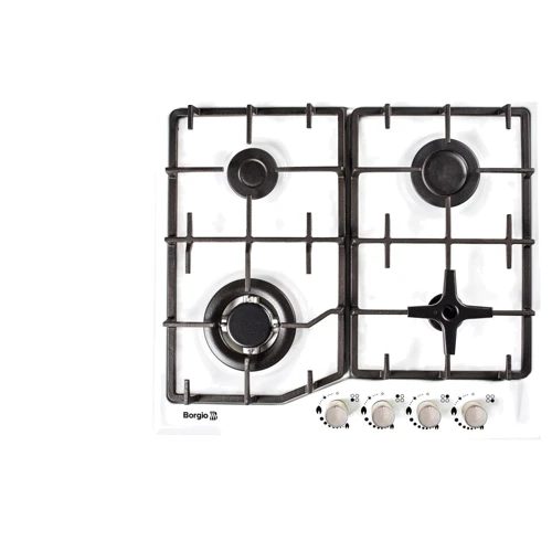 Варильна поверхня газова Borgio 6742-17 (White Enamelled)