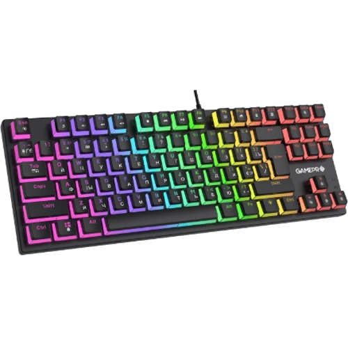 Клавиатура GamePro MK80R Blue Switch RGB USB Black: Подключение проводное