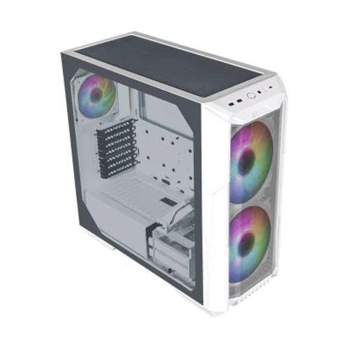 Корпус Cooler Master HAF 500 White (H500-WGNN-S00): Материал передней панели сталь