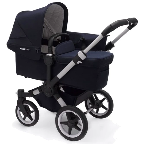 Универсальная коляска 2 в 1 Bugaboo Donkey 3 Classic Mono Alu/Dark Navy, темно-синий (180154AA01): Возможность установки люльки есть