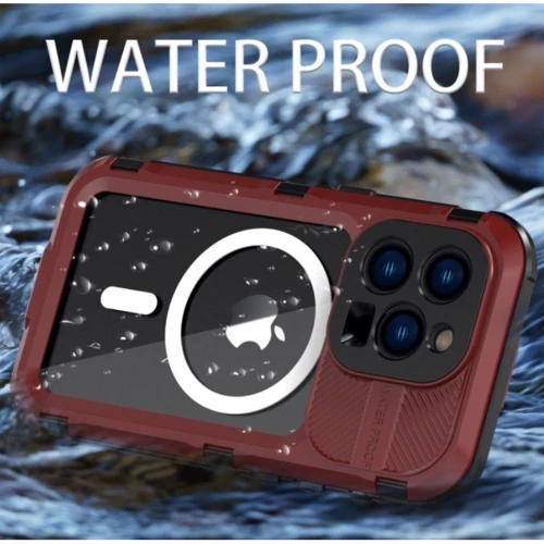 Чехол для iPhone Shellbox M Waterproof Case Red/Black for iPhone 14: Материалы поликарбонат и полиуретан