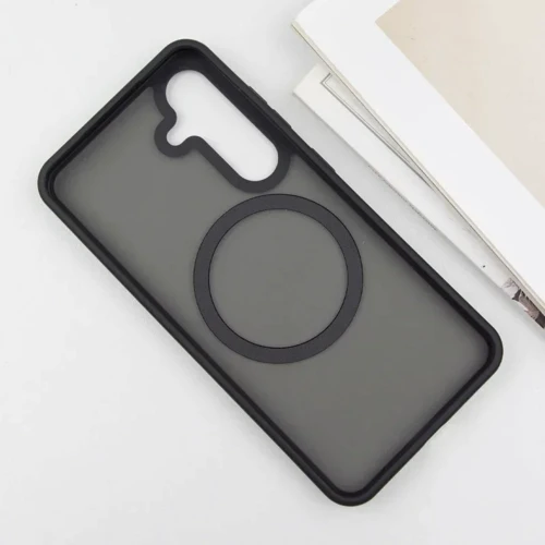 Чохол для телефона Mobile Case TPU+PC Металеві кнопки з MagSafe Colorful Black для Samsung S921 Galaxy S24: Плівка в комплекті нет