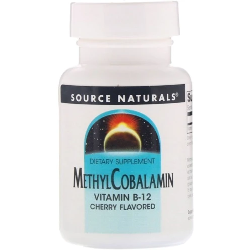 Source Naturals MethylCobalamin Vitamin B12 Метилкобаламин Витамин В12 5 мг Вкус Вишни 30 таблеток для рассасывания