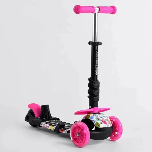 Самокат Best Scooter розовый (15800): Конструкция рамы цельная
