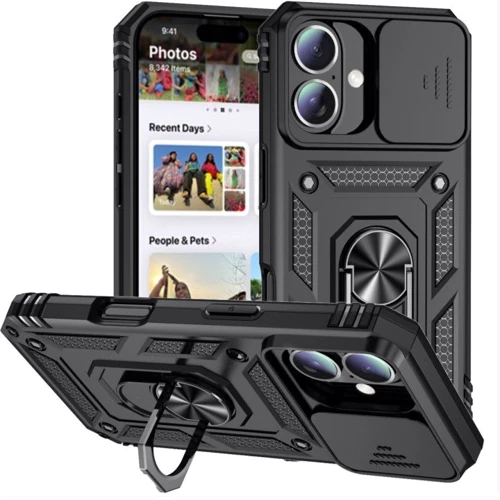 Чехол для iPhone BeCover Military Black for iPhone 16 (712153)