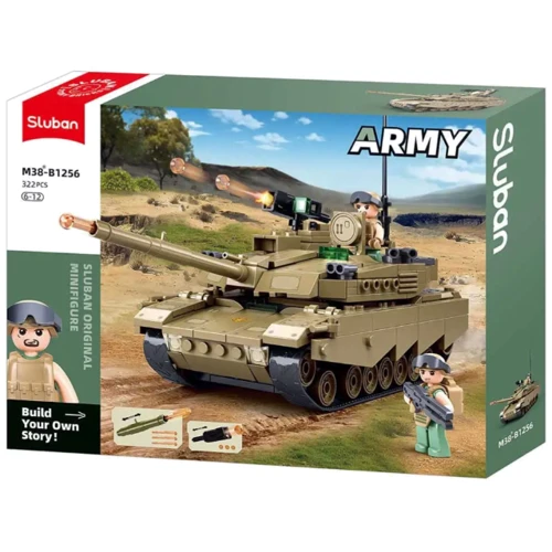 Конструктор SLUBAN Боевой танк 322 детали (M38-B1256)