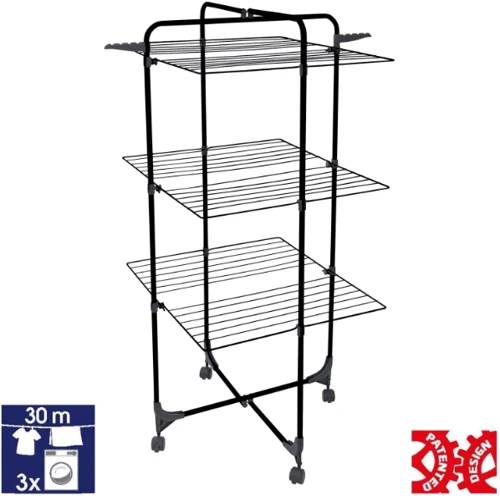 Сушарка Casa Si Athletic 3 Black підлогова (CS92185E04E): Матеріал металл