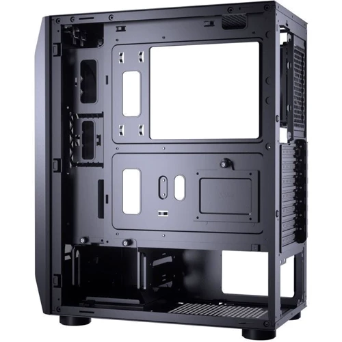 Корпус Cougar MX410 Black: Матеріал передній панелі акрилове скло і пластик