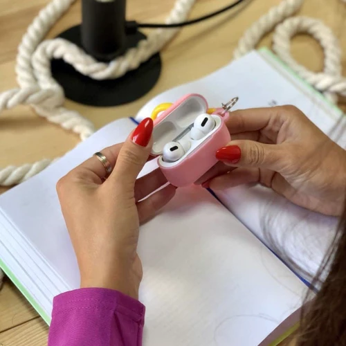 Чохол для навушників TPU Case Cute Charm Kaws Pink for Apple AirPods Pro: Матеріал Термопластичний поліуретан