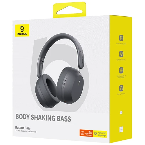 Наушники Baseus Bass 35 Max Gray фото 6