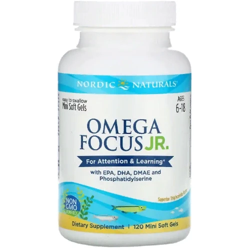 Nordic Naturals Omega Focus Омега-3 для подростков 120 мини гелевых капсул: Форма выпуска Капсулы