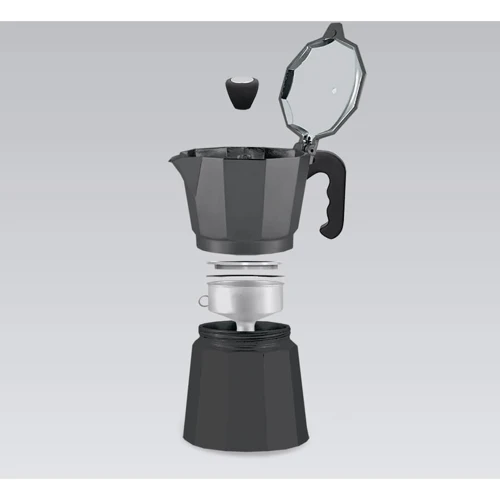 Гейзерная кофеварка Maestro на 3 чашки 150 мл (MR-1666-3-BLACK): Тип кофеварка гейзерная
