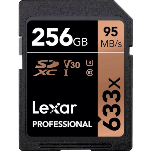 Карта памяти Lexar 256GB SDXC class 10 UHS-I U3 V30 633x Professional (LSD256CB633)