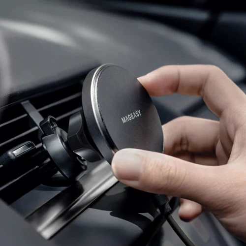 Тримач SwitchEasy Car Holder Air Ven MagMount MagSafe 15W Black (MCG123031BK22) для iPhone 16 I 15 I 14 I 13 I 12 series  фото 10