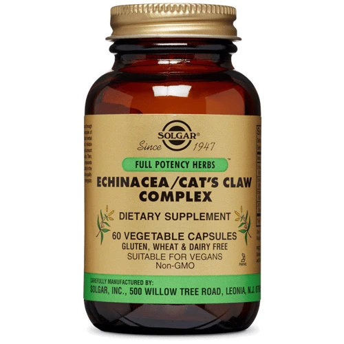 Solgar Echinacea Cat's Claw Complex Эхинацея и  кошачий коготь Комплекс 60 капсул