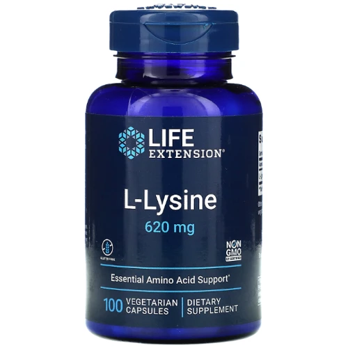 Life Extension L-Lysine L-лизин 620 мг 100 растительных капсул