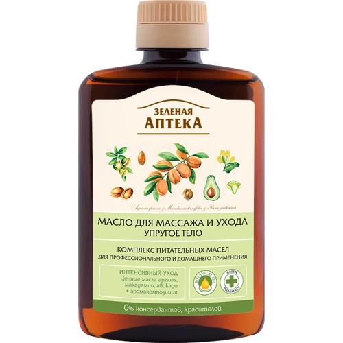 Зелена Аптека Масло для догляду та масажу пружне тіло 200 ml