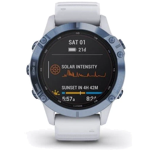 Смарт-часы Garmin Fenix 6 Pro Solar Edition Mineral Blue with Whitestone Band (010-02410-19/18): Стандарт защиты 10 ATM