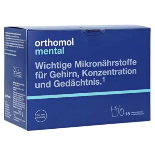Orthomol Mental Витамины для нервной системы 30 порций (капсулы/порошок): Тип Комплексные