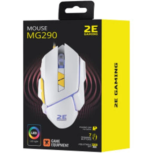 Мишка 2E M290 LED USB White (2E-MG290UWT): інтерфейс підключення USB