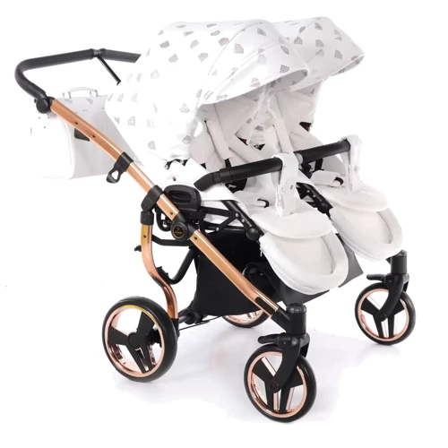 Универсальная коляска 2 в 1 для двойни Junama Glow Duo (01): Ширина шасси 94 см