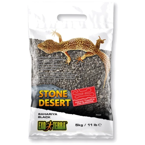 Субстрат пустынный с глиной Exo Terra Bahariya Black Stone Desert чёрный 5 кг (015561231473)