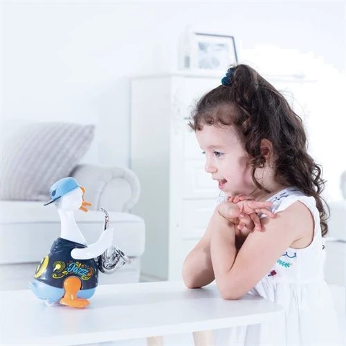 Интерактивная музыкальная игрушка Hola Toys Гусь-саксофонист, синий (6111-blue): Возраст от 1.5 лет