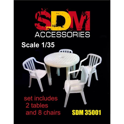 Аксессуары для диорамы DAN models Стол и стулья DAN-SDM35001