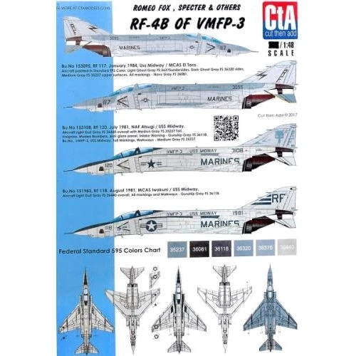 Декаль CTA для самолета RF-4B "VMFP-3" CTA4802