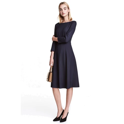 Сукня H & M 4531265 48 синє повсякденне подовжене міді