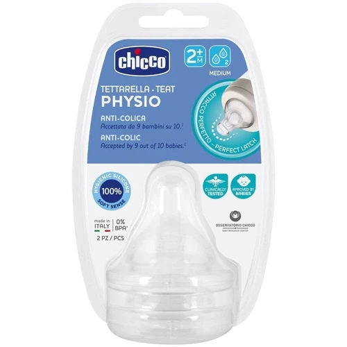 Пляшечка для годування Chicco Well-Being Physio Colors 250 мл блакитний (28623.20): Матеріал полипропилен