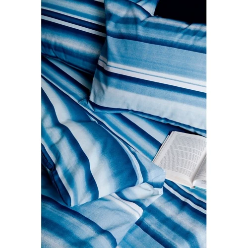 Простынь SoundSleep Stripes голубая 200x220 см (93120906)