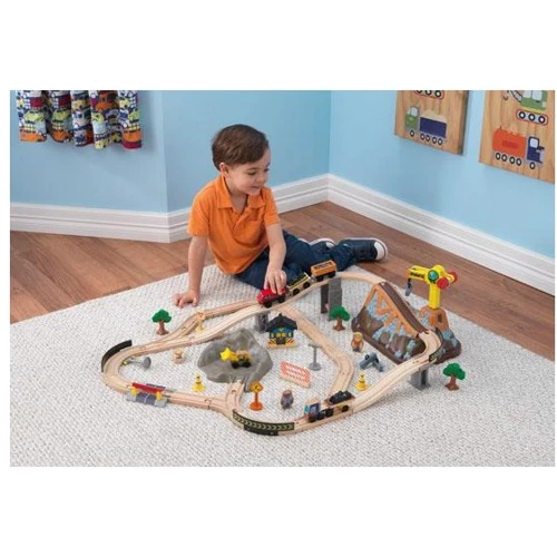 Залізниця KidKraft Bucket Top Construction Train Set (17805): Матеріал пластик