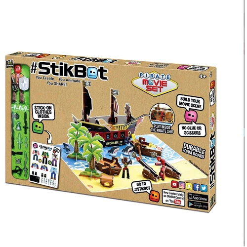Ігровий набір для анімаційної творчості Stikbot S2 - Острів Скарбів (1 фіг., Наклейки, аксесс.): Виробник Stikbot