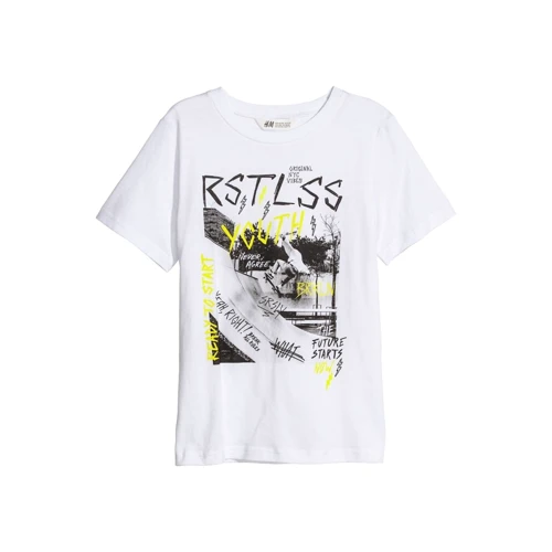 Футболка H&M 7Z5856807 134-140 см белая