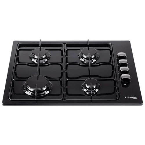 Варочная поверхность газовая Pyramida PSE 641 Black: Размеры для встраивания (ШxГ) 55x47 см