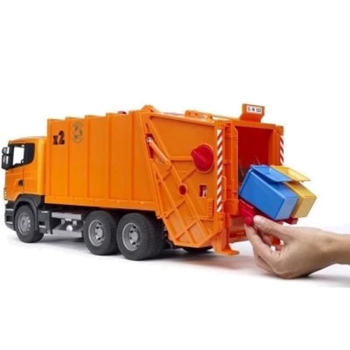 Мусоровоз Bruder Scania R-R-series, оранжевый, 62 см (03560)