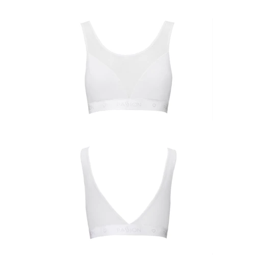 Топ с прозрачной вставкой Passion PS002 TOP white, size S