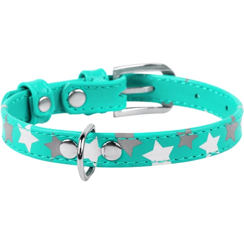 Ошейник WAUDOG Glamour с узором "Звездочка" 15 мм 27-36 см ментоловый (358513): Производитель WAUDOG