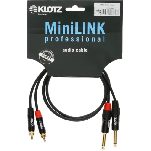 Кабель коммутационный Klotz KT-CJ090 MiniLink Pro Twin Cable Black 0.9 м: Производитель Klotz