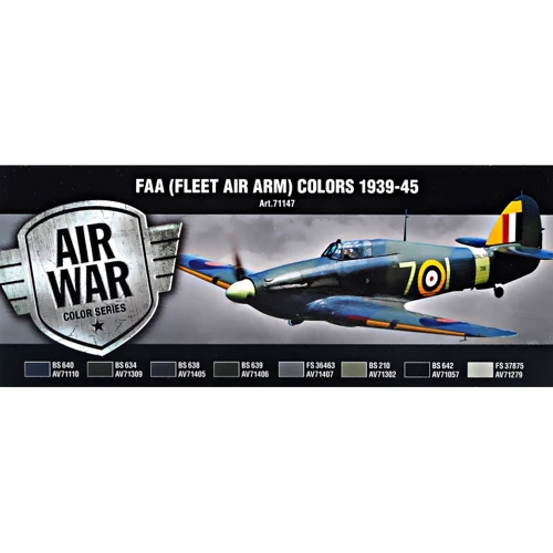 Набір фарб Vallejo "Model Air" FAA (Fleet Air Arm) Colors 1939-1945 р., 8 шт