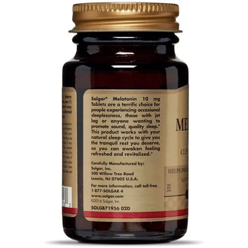 Solgar Melatonin, 10 mg, 60 Tabs Мелатонін (SOL-01956): Стать унісекс