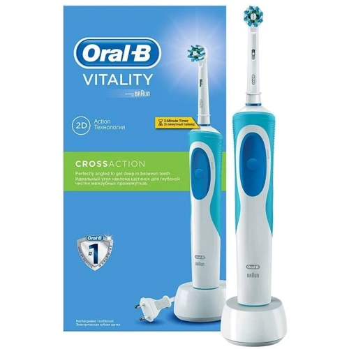 Зубна щітка Зубна щітка Braun Oral-B Vitality Cross Action: Технологія чищення возвратно-вращательная