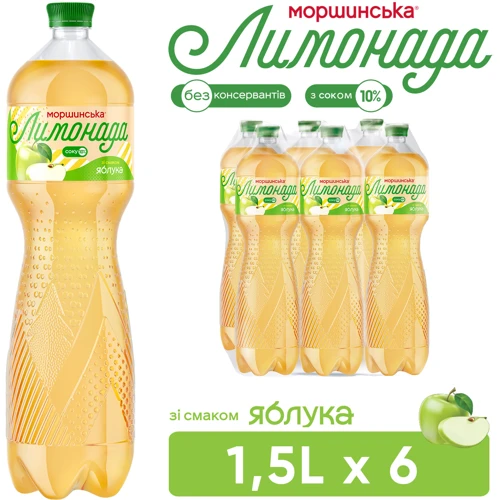 Напиток соковый Моршинська Лимонада со вкусом яблока 6х1.5 л (DS48200170028996): Страна производитель Украина