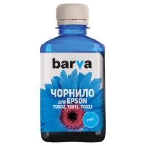 Чорнило Barva EPSON T0812 CYAN 180г (E081-138)