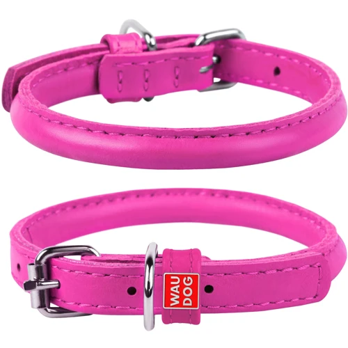 Ошейник круглый WAUDOG Glamour 8 мм 25-33 см розовый (22417)